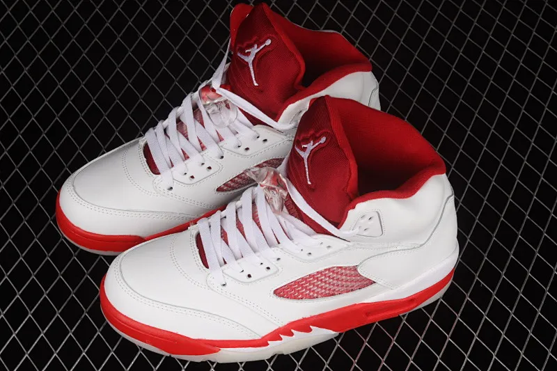 All categories Air Jordan Jordan series basketball shoes Air Jordan 5 G version Air Jordan 5 "What The" AJ5 Joe 5 White and Red Valentine's Day 440892-106